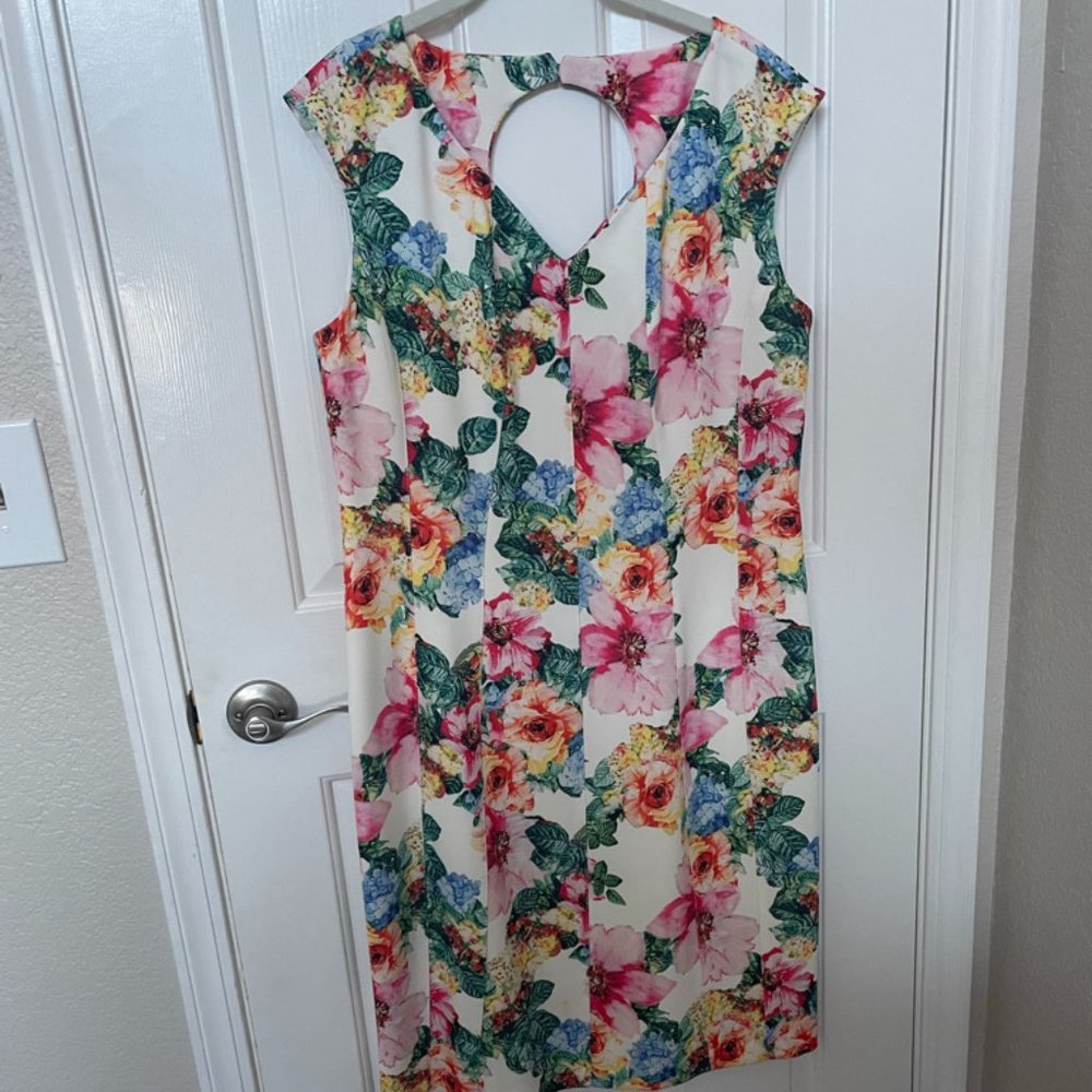 J. Peterman size 14 floral party dress